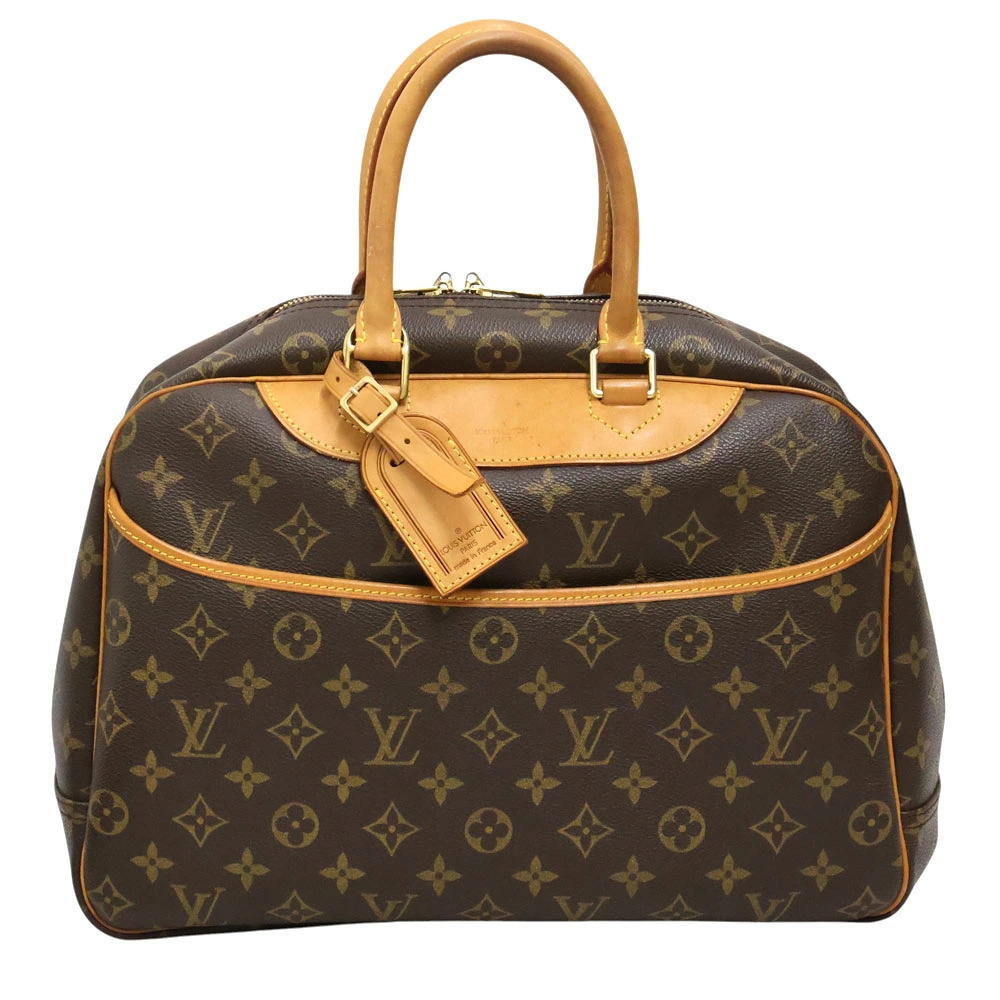 Louis Vuitton Bowling Vanity Deauville Top Handle Bag Leather Brown